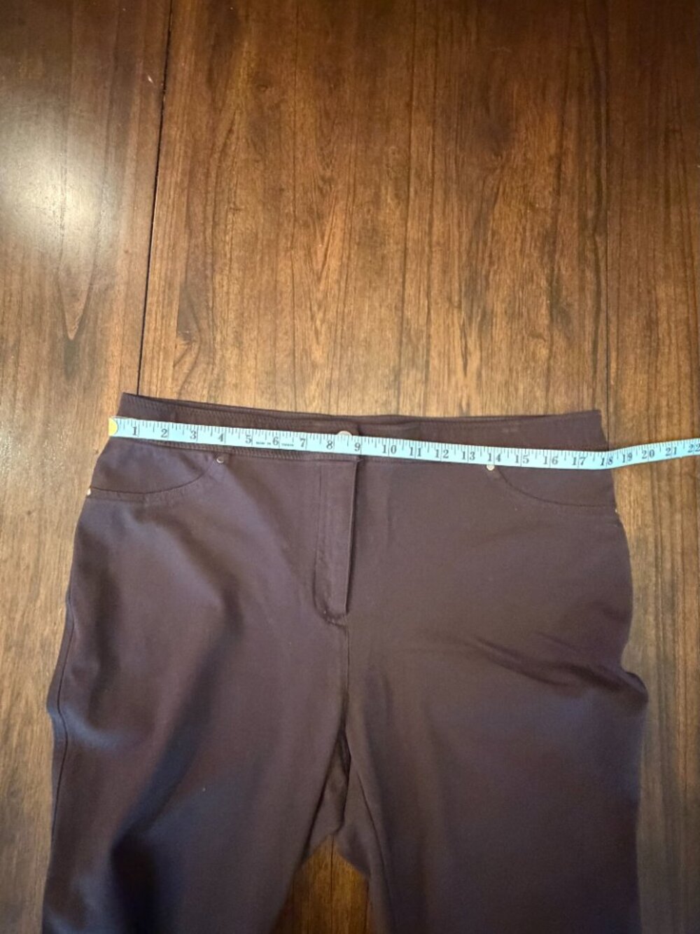 Chico's Women's Chocoloate Brown Stretch Pant Comfy, Neutral, Size Large - Picture 11 of 14